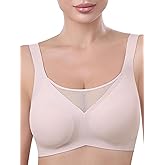 Seamless Bras for Women Full Coverage No Underwire Scalloped Push Up Bras Soft Wireless Comfort Bralettes