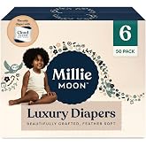 Millie Luxury Diapers &ndash; Ultra Soft Cloud Touch Disposable Diapers with 12 Hour Absorbency &amp; Wetness Indicator (6-50ct)