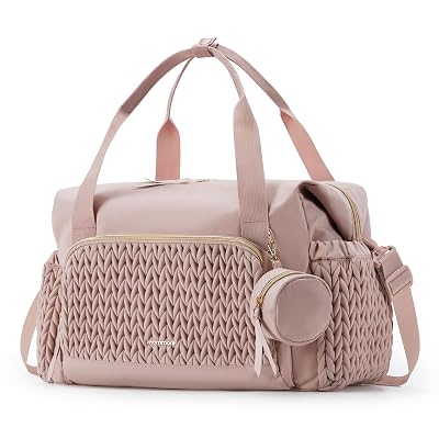 mommore Diaper Bag Tote, Large Capacity Travel Diaper bags, Hospital Bag for Labor Delivery, Baby Bag with Pacifier Case, Changing Pad