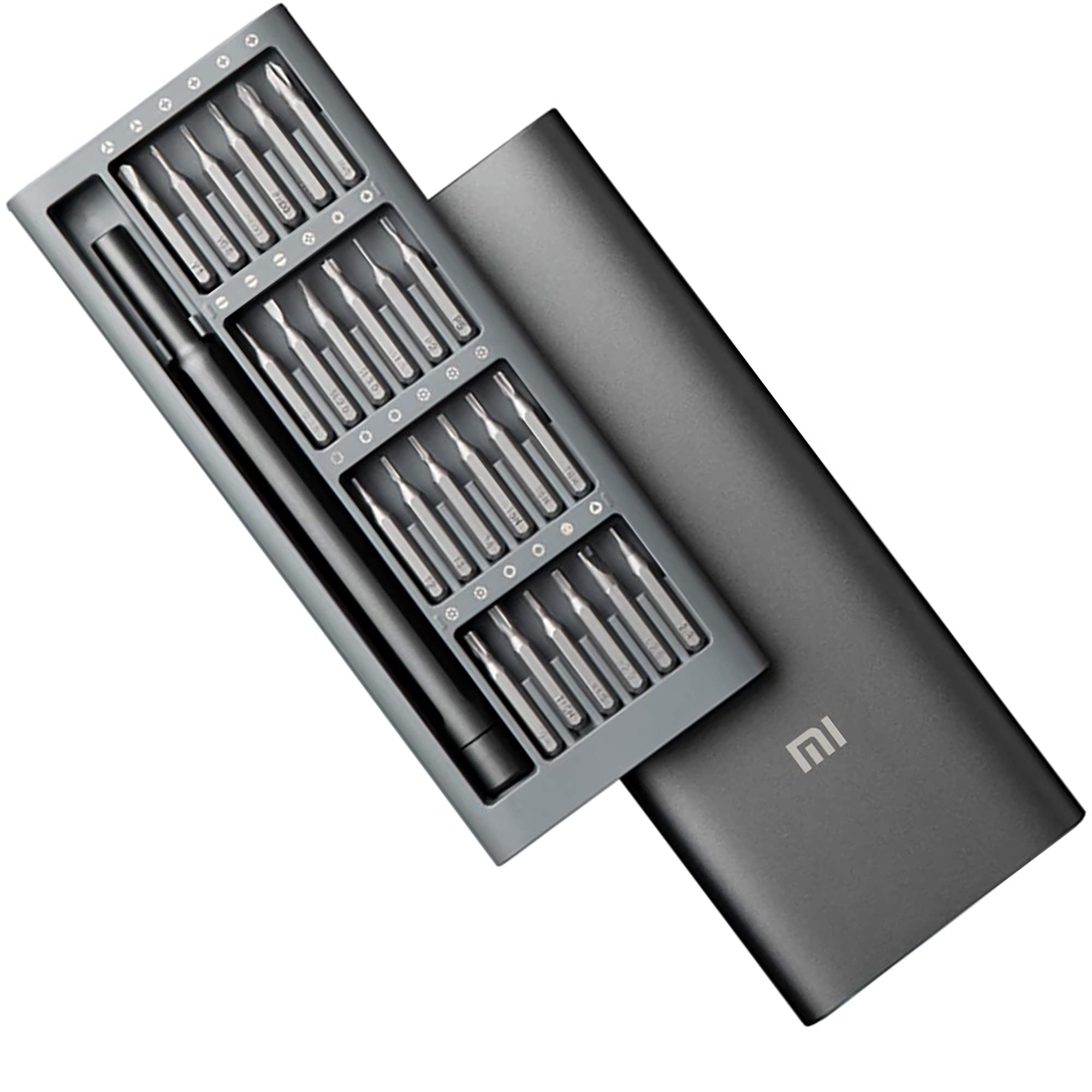Xiaomi Mi Ultra Precision Screwdriver Kit 24 Common Household Bits, Fully Magnetic Aluminum Storage Case - A Must Have for Small Repairs, Black, BHGR4680GL