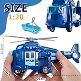 HERSITY Rescue Helicopter Toy Blue Police Plane w/ Light Sound Push Go 3-5 Yr view 5