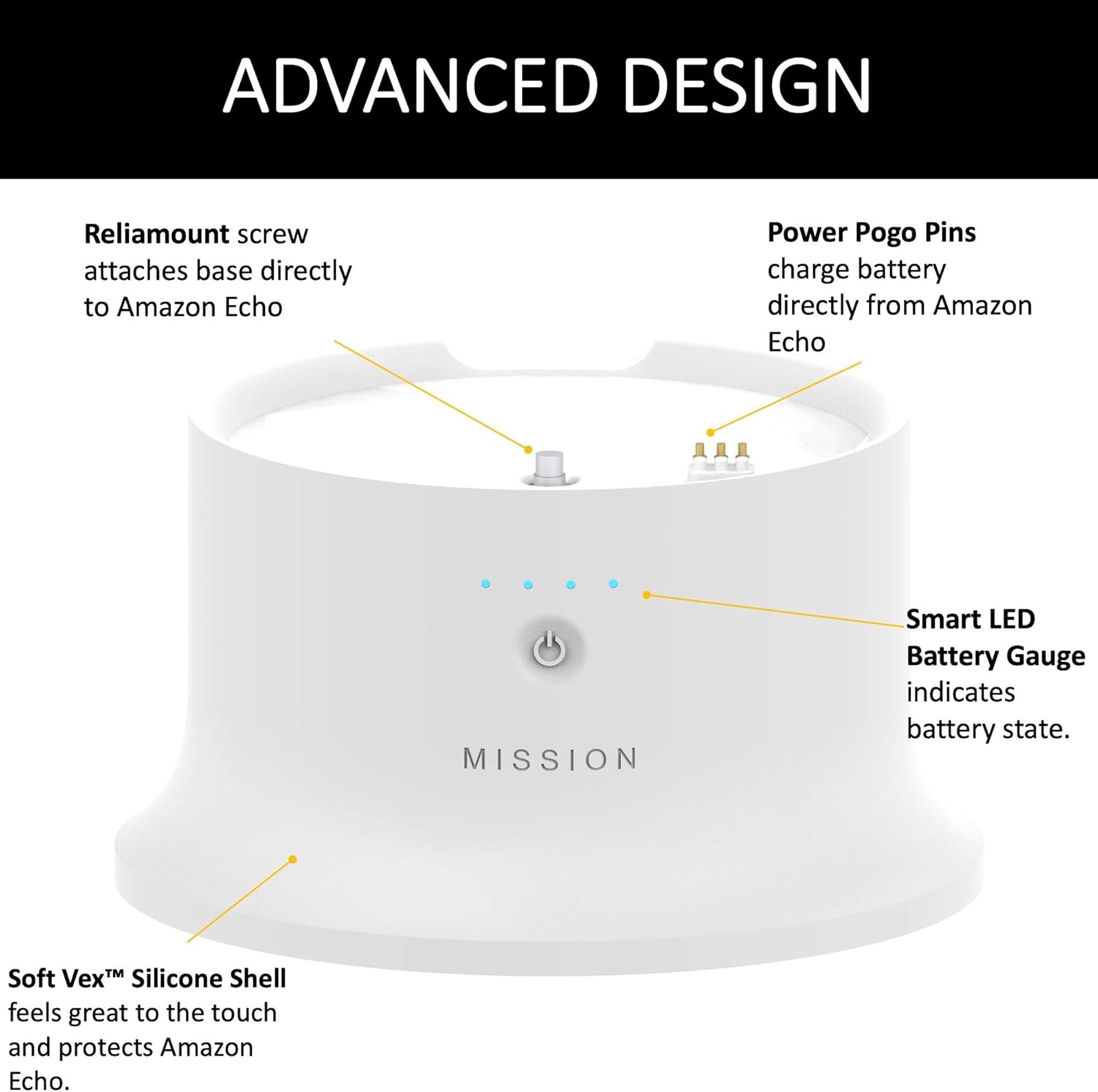 mission power battery base for amazon echo