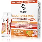 Liquid Multivitamin + Hair Growth | Biotin 10000mcg | Support Healthy Skin,Promote Thicker,Fuller Hair,Reduce Wrinkles & Fine Lines | 15.22 Fl Oz