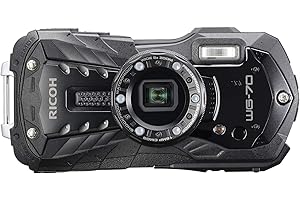RICOH WG-70 Black Waterproof Digital Camera 16MP High Resolution Images Waterproof 14m Shockproof 1.6m Underwater Photography