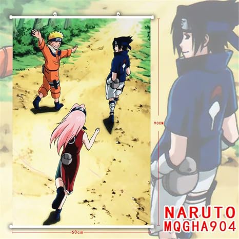 Amazon Kutao タペストリー Naruto ナルト うずまきナルト うちは サスケ 春野サクラ 第七班 カカシ班 ポスター 掛ける絵 巻物 軸物 アニメ おしゃれ 萌え 90cmx60cm アニメ 萌えグッズ 通販