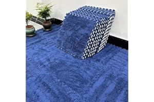 20pcs Fluffy Area Rugs,Plush Puzzle Foam Floor Mat,Interlocking Plush Fluffy Rug Climbing Area Carpet Squares Puzzle Floor Ti