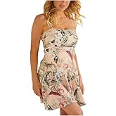 GUESS Women's Sleeveless Sophie Linen Cut-Out Dres