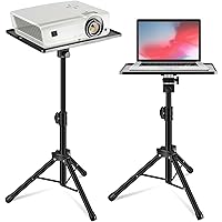 InnoGear 21" to 54" Height Adjustable Portable Projector Stand, Black Steel & Rubber, 30 lbs Load Capacity, Music Stand, Offi