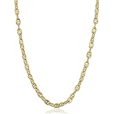Kooljewelry 14k Yellow Gold 2.5 mm Mariner Link Chain Necklace (16 inch)