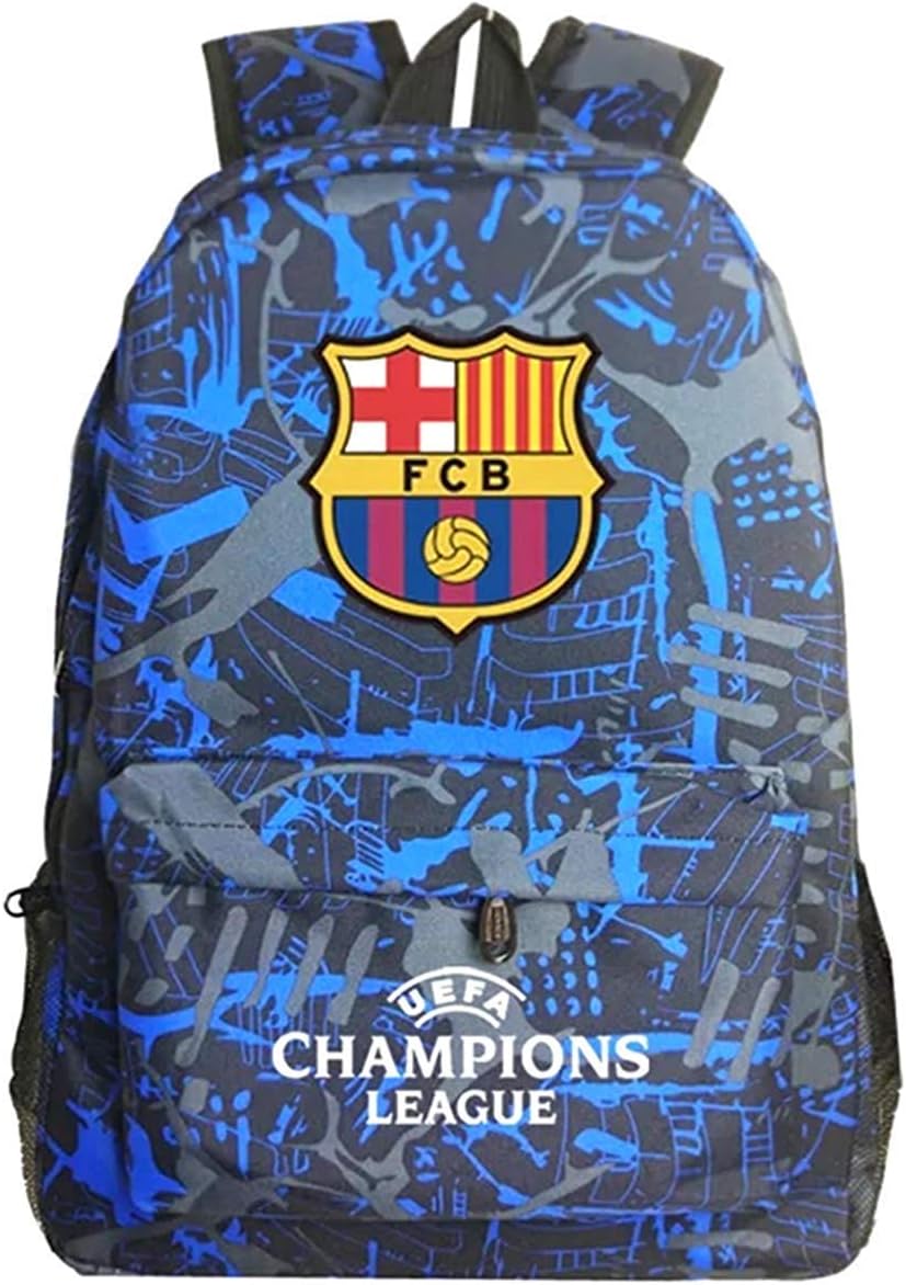 Kid Barcelona FCB Champions League Backpack for School Travel Outdoor
