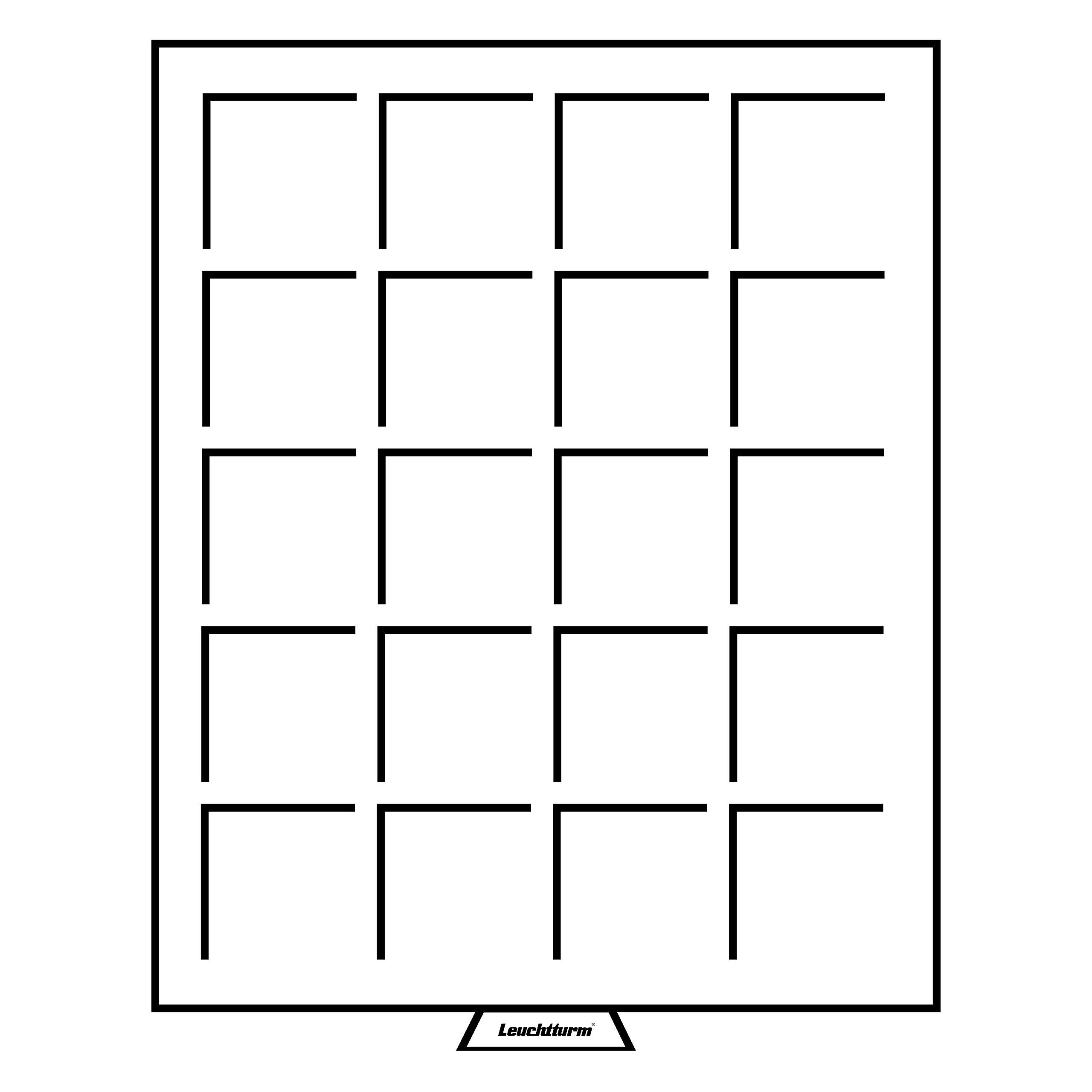 Leuchtturm 306945 MB Coin Box 48 x 48 mm - Square compartments for large coins and medals - smoke-coloured