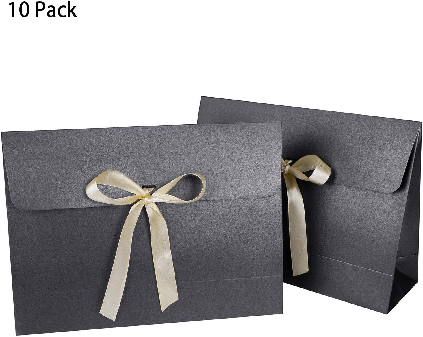Envelope Gift Box,Silk Scarf Packaging Box With Elegant Bow Ribbon Party Gift Box Solid Color Cardboard Packaging Bag Large Present Bag Paper Party Bags For Birthday Wedding Baby Shower Xmas(10 Pcs) - Image 3