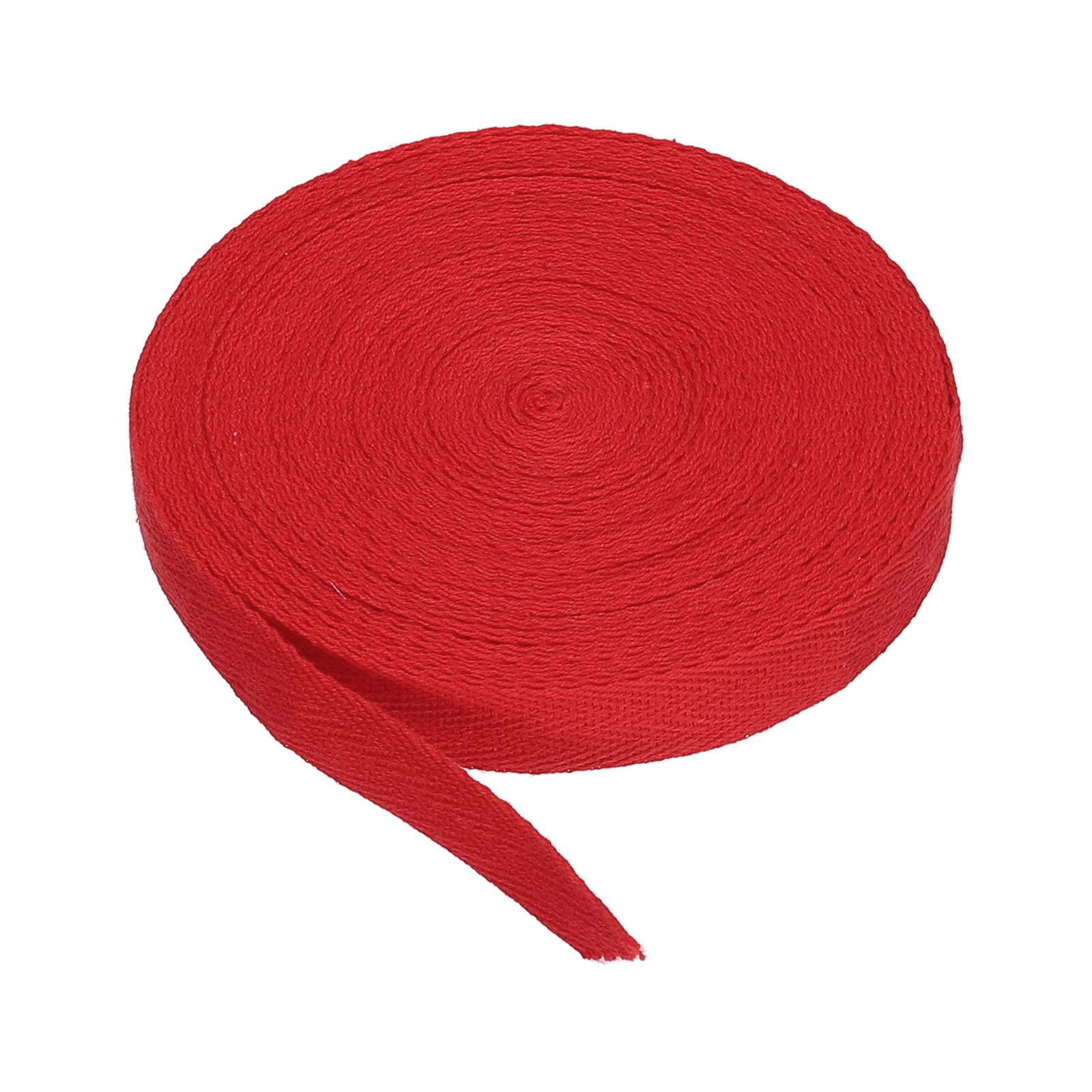 PATIKIL Cotton Twill Tape 15mm(5/8") 9m(10 Yards) Cotton Ribbon Bias Binding Tape Herringbone Webbing Trim for Sewing Gift Wrapping Craft DIY Red