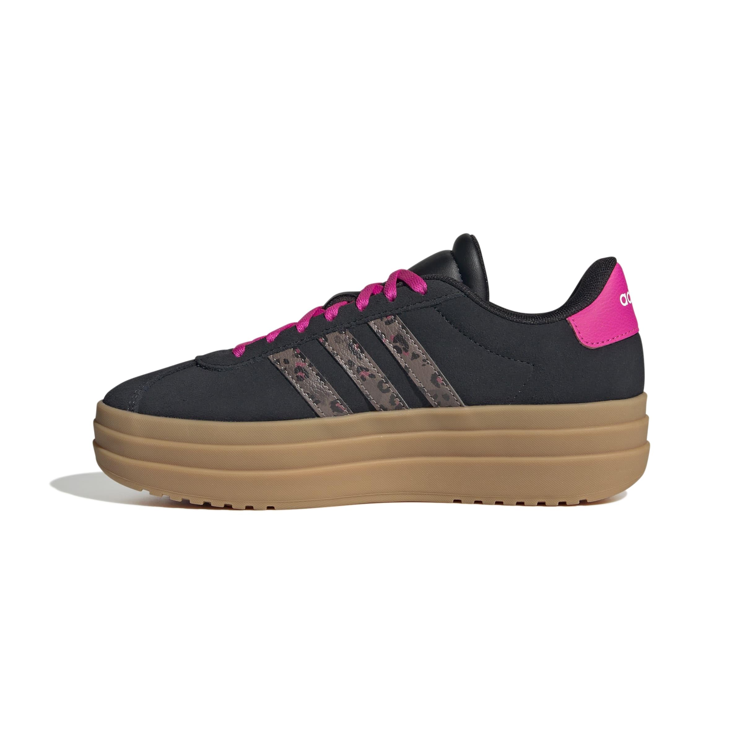 Adidas Unisex-Kids VL Court Bold, Black/Wonder Beige/Shock Pink, 5.5 Image