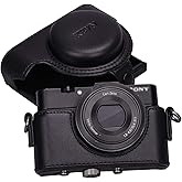 Hargedis XEVN Sony RX100 Protective Leather Camera Case Bag for DSC-RX100 Mark II, III, IV, V, VI, VII M6 5A M3 with Shoulder Strap