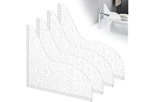 yuuzue 4 Pcs Shower Splash Guard Shower Water Guard Bathtub Splash Guard, Self-Adhesive Splash Guards(Ripple)