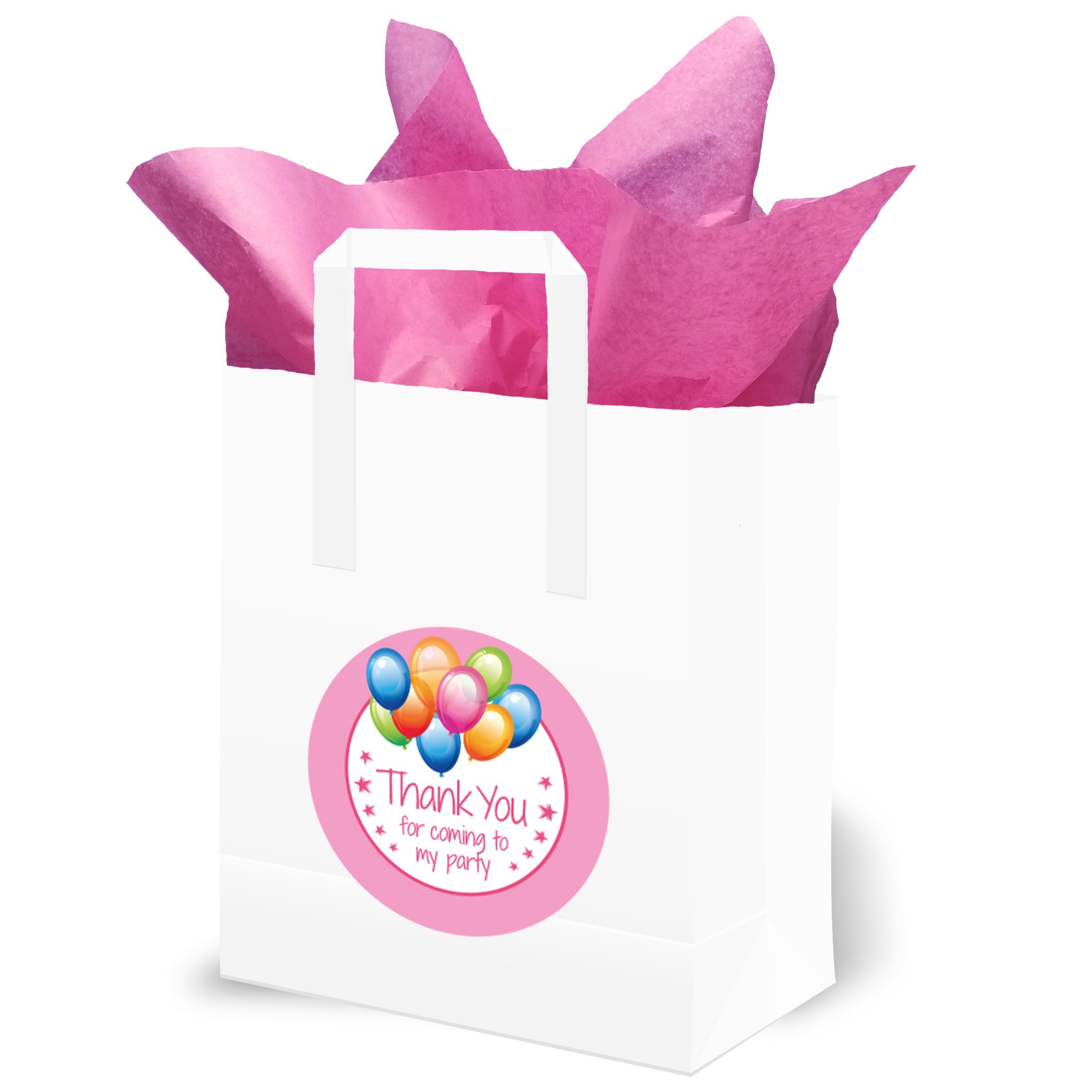 Party Bags - Thank you for Coming to my Party (Pack 10) (Balloons - Pink)
