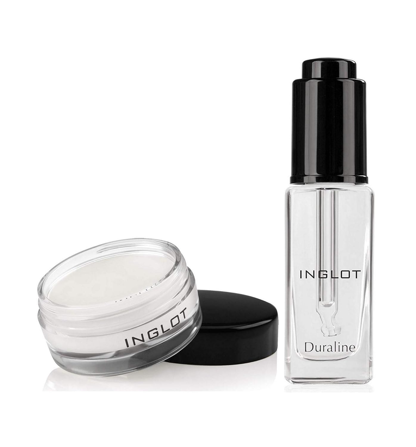 Inglot Duraline and AMC Eyeliner Gel 76 Featuring a Gute Cosmetic Carrying Bag (3 Piece Bundle)
