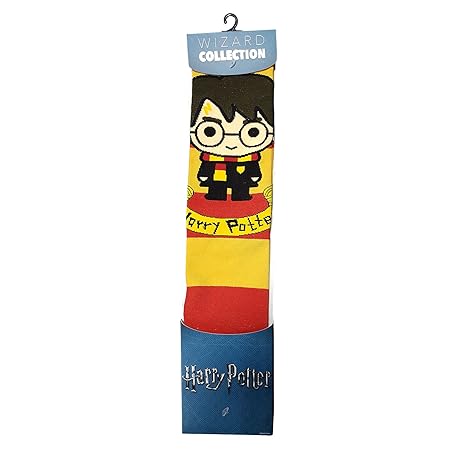 NJ SCREENPRINTS Harry Potter Socken Chibi 41-45 rot gelb