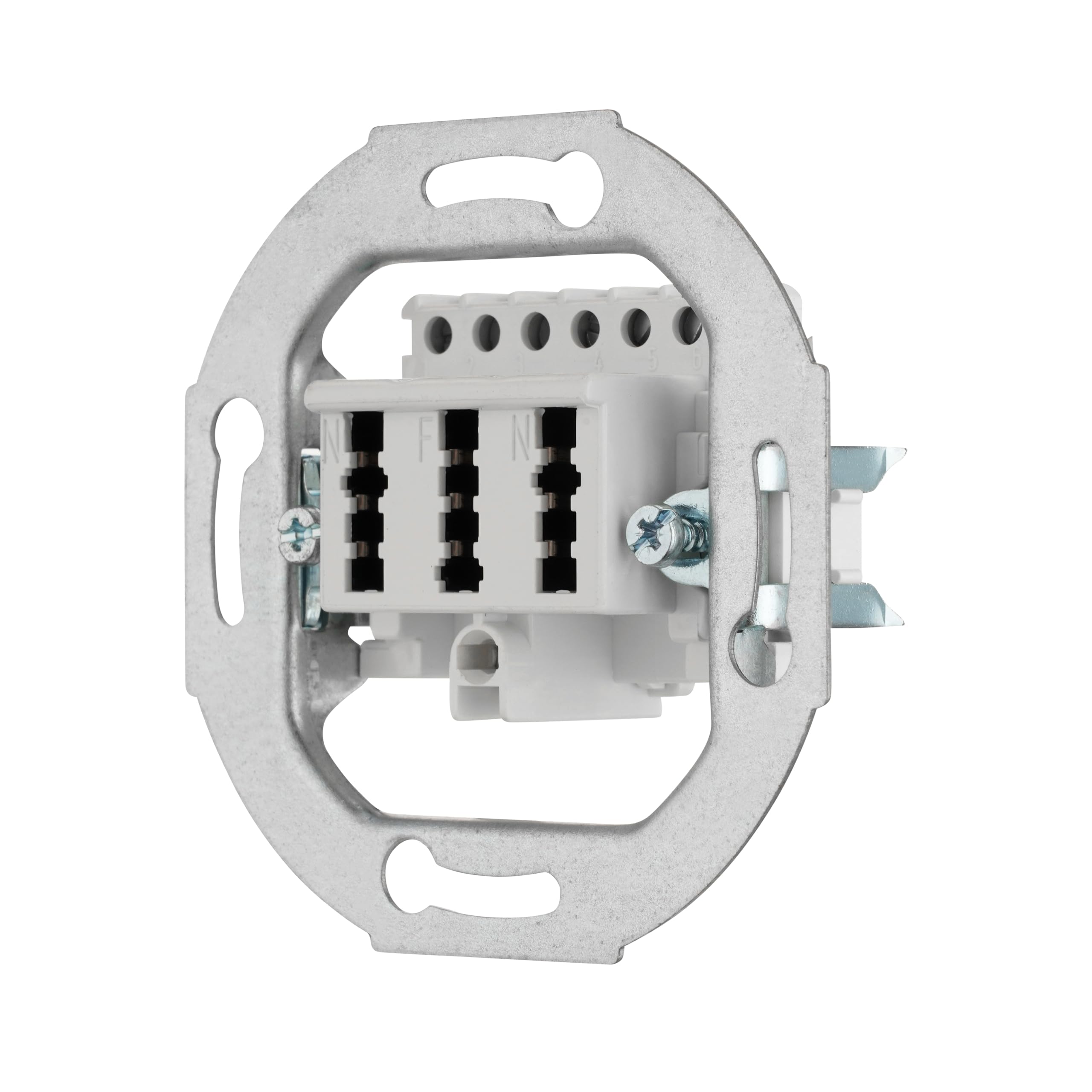 REV TECHNIK, TAE socket, brand compatible with Busch Jäger, Gira, Jung and Merten, flush-mounted, silver
