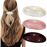 3 PCS Acetate Hair Barrette,Large Vintage Hair Barrette for Women,French Tortoise Shell Hair Clips Vintage Snap Hair clips Accessories Gifts for Women Girls Thick Hair (Style 3）