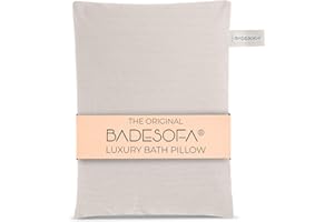 BADESOFA® Luxury Seat Cushion for Bath | Premium-Quality Materials | Comfortable & Quick-Drying | Washable Bath Pillow in Ivory Pearl | Home Spa | Suitable for Bathtub, Steam Sauna & Hot Tub