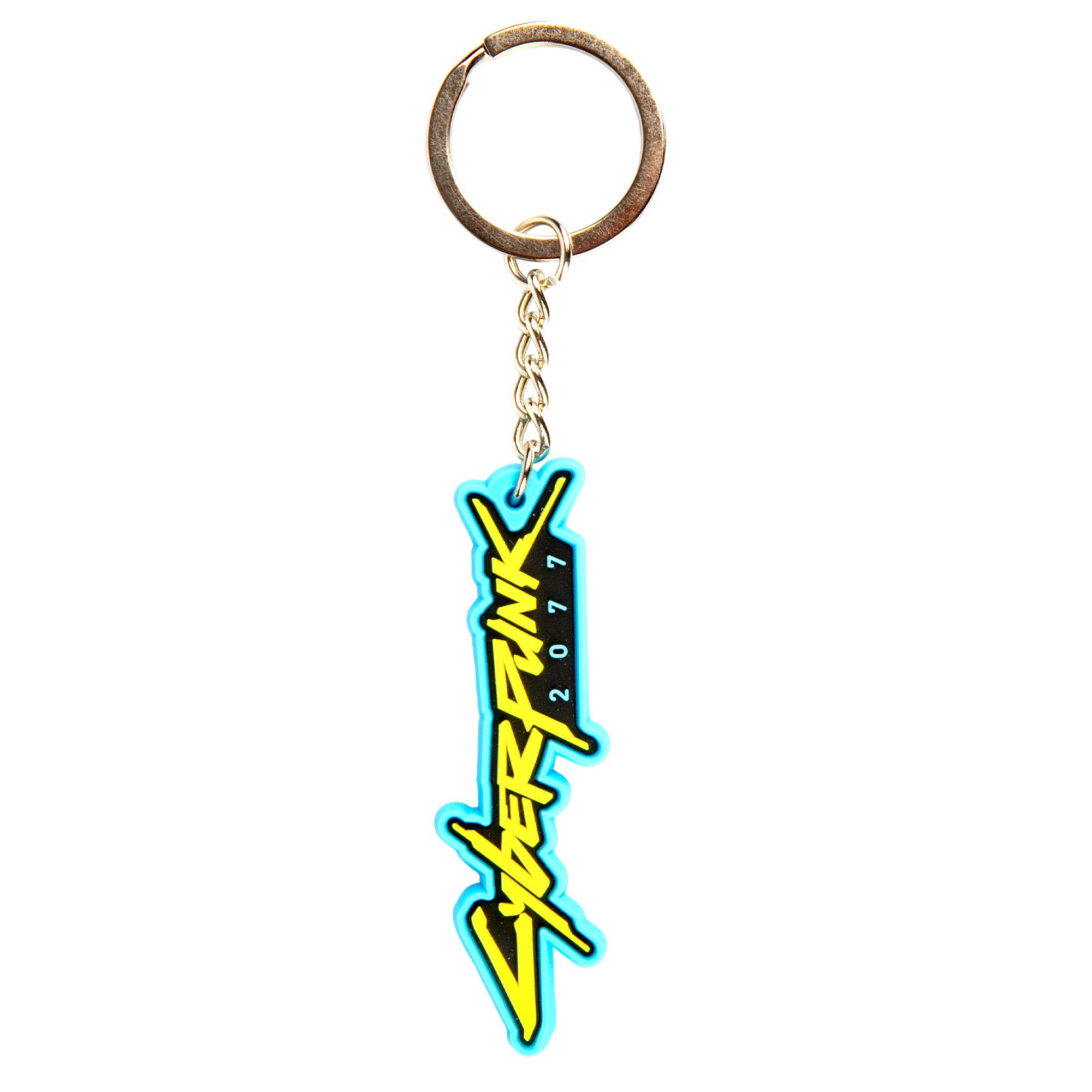 JINX Cyberpunk 2077: Logo Rubber Keychain Multicolore ,One Size ,JX10658