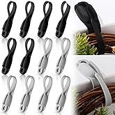Fiada 12 Pcs Christmas Garland Hanger for Mantle Cord Bundlers Cord Organizer for Appliances, Self Adhesive Kitchen Sticky Si