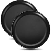 E-far 12 Inch Pizza Pan Set of 2, Nonstick Pizza Pie Pan Tray Platter, Metal Round Baking Sheet Cooking Pan for Oven, Durable & Stainless Steel Core