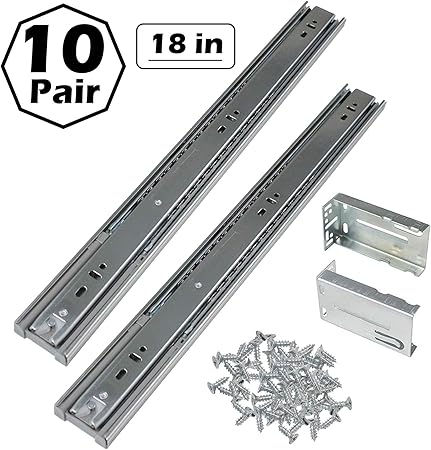 Gobrico 18 Inch Rear Side Mount Soft Close Ball Bearing Drawer