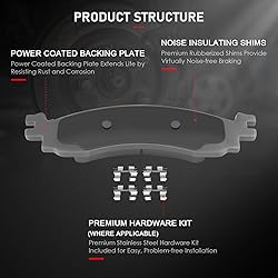 cciyu D1158 D1109 Front & Rear Semi-Metallic Disc