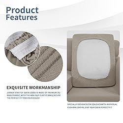 JIVINER Newest 2 Pieces Armchair Covers for Living