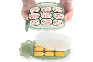 Haakaa Silicone Nibble Freezer Tray -Breastmilk Teething Popsicle Mold - Baby Fruit Food Feeder Teether Tray - Baby Food Maker - Ice Cube Tray - 4 Months+ Babies - BPA Free Silicone -Green