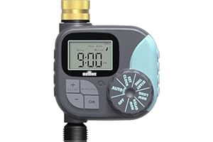 SZFZMZ Sprinkler Timer, Water Timer for Garden Hose, Programmable Hose Timer with Rain Delay/Manual/Automatic Irrigation System, Outdoor Irrigation Timer Controller for Lawn Yard, 1 Outlet