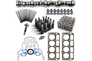 BTSCAR Sloppy Mechanics Stage 2 Camshaft Lifter Kit, Fit for Chevy/GMC 1997-2013 4.8L 5.0L 5.3L 6.0L 6.2L LS1 LS2 LS6 LQ4 LQ9 LS Cam Kit Gen Ⅲ/Ⅳ, mit .585"/.585" Camshaft, Lifters, Head Gaskets