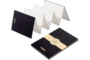 MEEDEN Carnet de croquis portable en papier aquarelle – 63,5 kg/300 g/m² – Carnet de croquis accordéon sans acide – 100 % cot