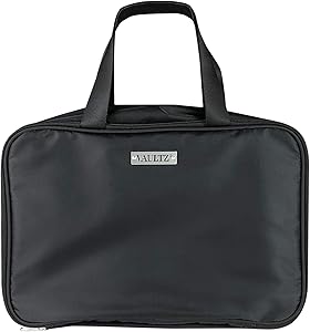 Vaultz Hanging Travel Bag with Interior Compartments, Black, VZ03896