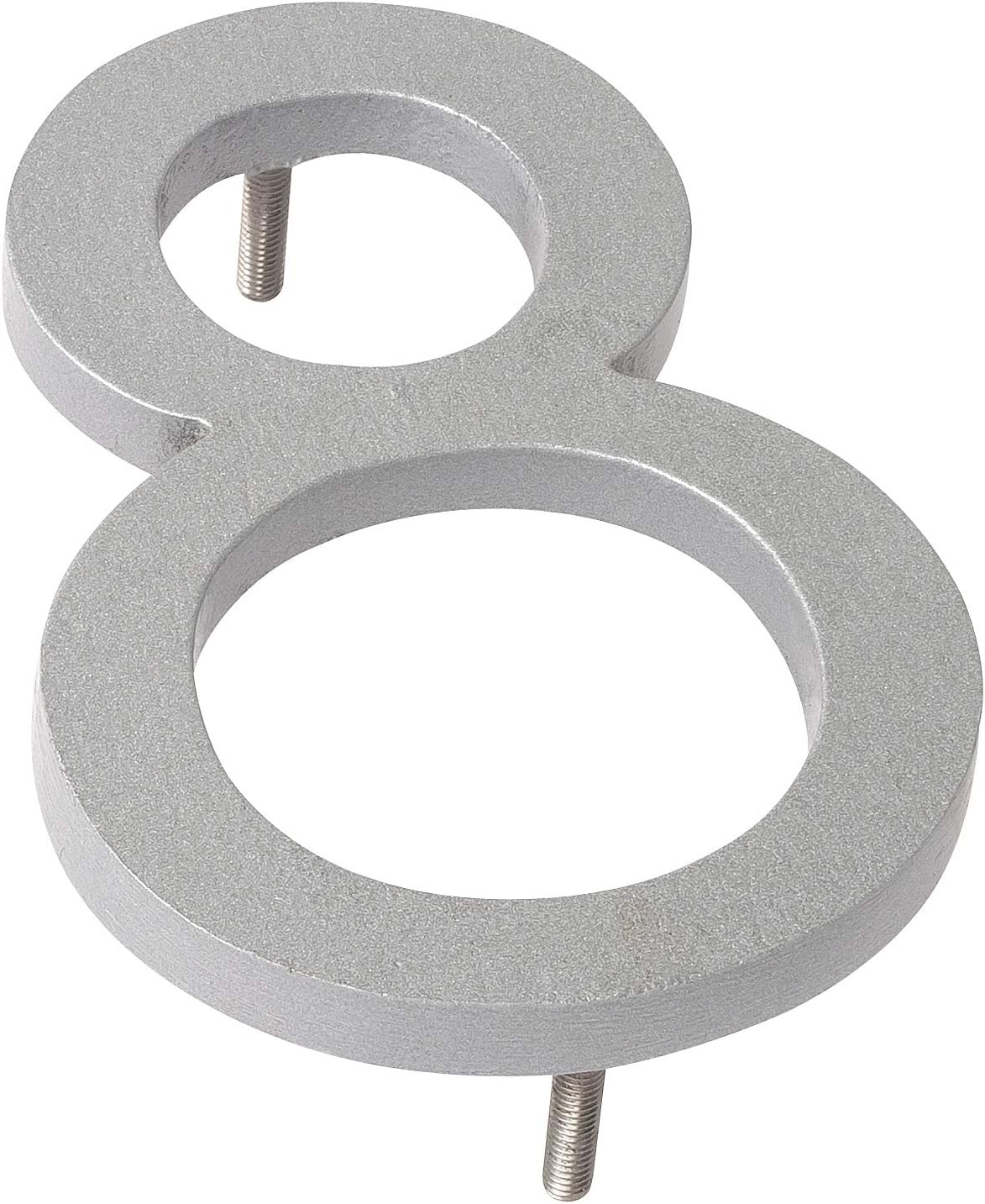 Address Signs - Montague Metal Products MHN-04-F-SR1-8 Solid Aluminum Modern Floating Address House Numbers, 4