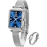 Taxau Womens Watch Fashion Dress Mesh Strap Waterproof Watches for Women Elegant Dainty Two Tone Womens Watch Analog Quartz Easy Read Ladies Watches with Day Date