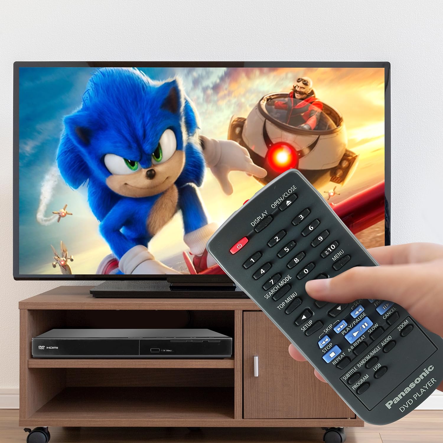 Panasonic DVD Player DVD-S700 + Remote Control + High Speed 6 Foot 4K HDMI Cable + Ultra USB Flash Drive 64GB and Quality Photo Microfiber Cloth