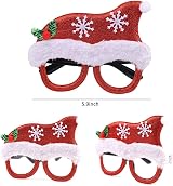 DERAYEE 6pk Christmas Glitter Party Glasses Novelty Xmas Eyeglasses Fancy Dress view 3