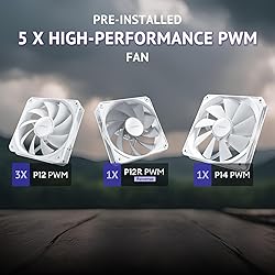 Antec Flux Wood White, 5 x PWM Fans