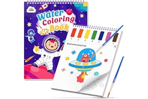 ZMLM Paint with Water Coloring Books for Toddlers, Mess Free Watercolor Painting Sets Activity for Kids Arts Crafts Gift Toy for Boy Girl Ages 4 5 6 7 8 Christmas Stocking Stuffers Birthday (Sapce)