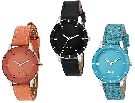Just like Analogue Multi Color Dial Women's & Girl's Combo of 3 Watch -