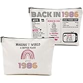 HODREU 40th Birthday Gifts Women Unique Makeup Bag 40th Birthday Decorations Party Favors Anniversary 40 Year Old Birthday Gifts for Women Her Wife Moms Female Coworker Cosmetic Bag