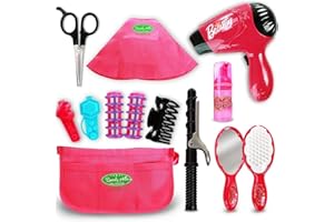 Beverly Hills Doll Collection 13 Piece Doll Hair Beauty & Dress Up Salon Set for 18 Inch Dolls, Cape and Pocket Apron Included