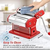 Sailnovo 3-in-1 Stainless Pasta Machine 9 Thickness 2 Width Red view 7