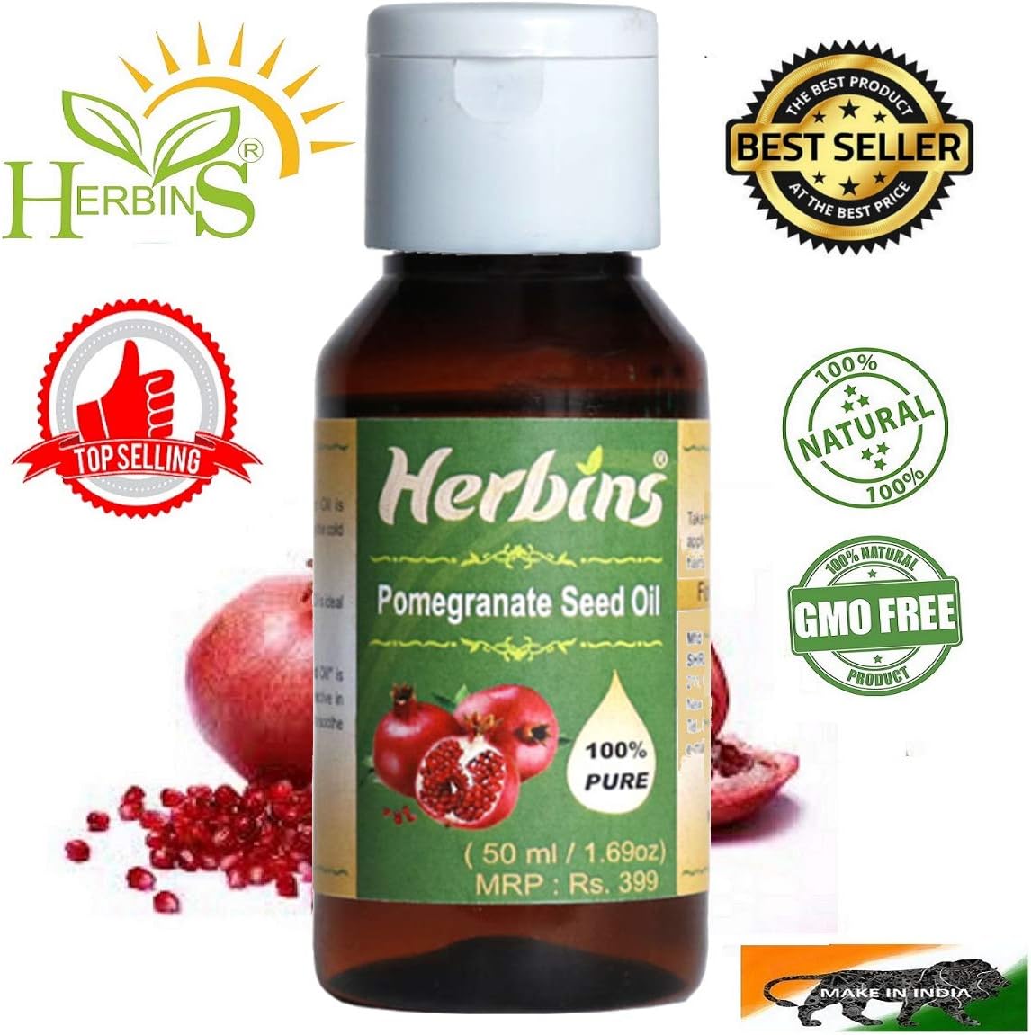 Herbins Pomegranate Seed Oil, 50ml