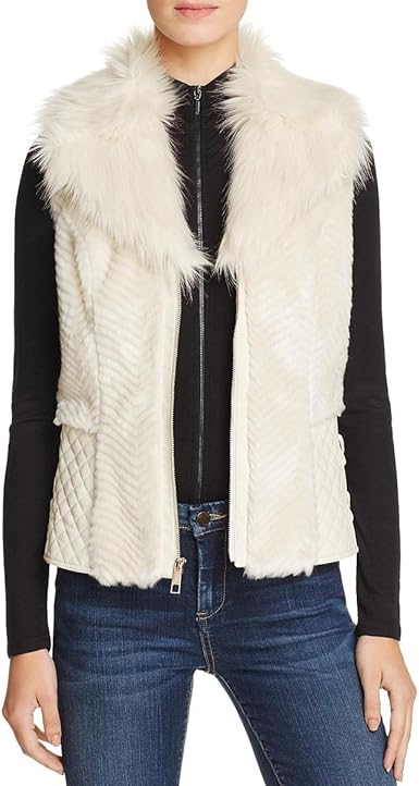 guess fur vest women's