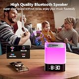 Biseoamz Bedside Lamp 5 in 1 Bluetooth Speaker Alarm Clock Night Light view 2